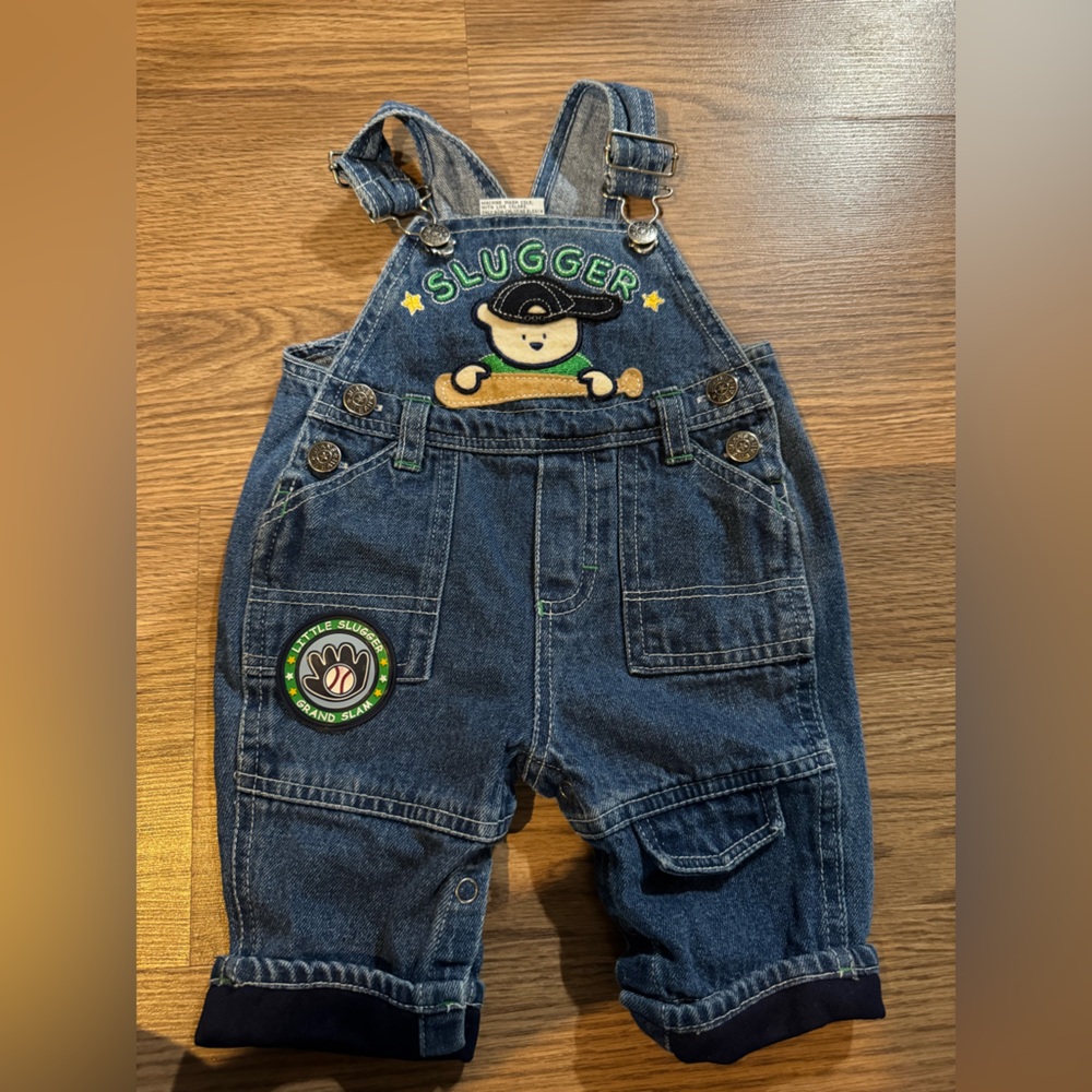 Slugger Denim Blue Kids Overalls